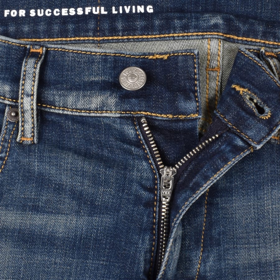 Diesel D Strukt Slim Fit Mid Wash Jeans Blue Mainline Menswear Denmark